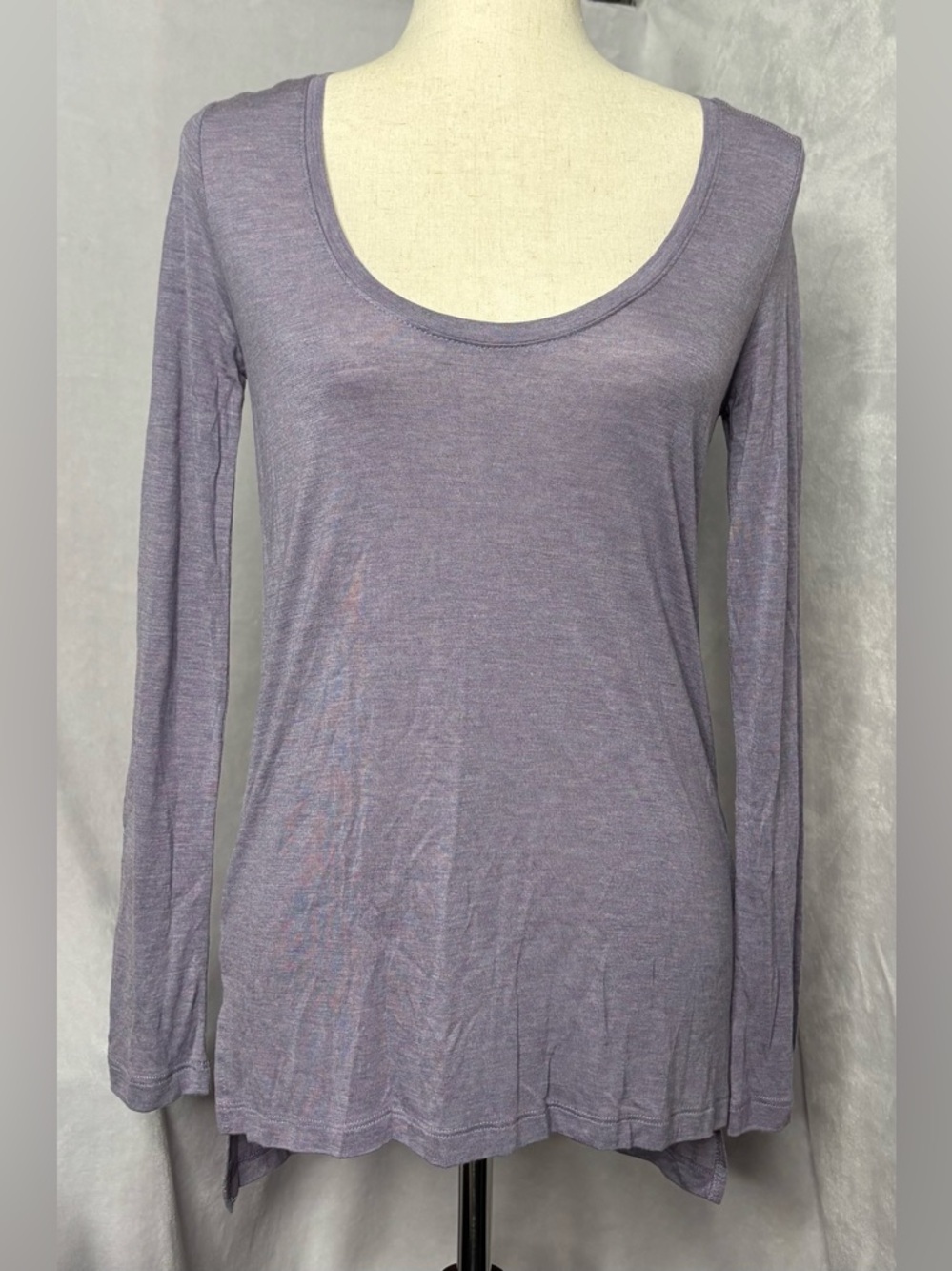 Banana Republic Scoop Neck Hi-Low Top Lavender XS NWT